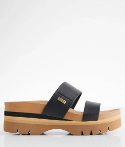 Reef Vista Hi Cushioned Flatform Sandal Black New