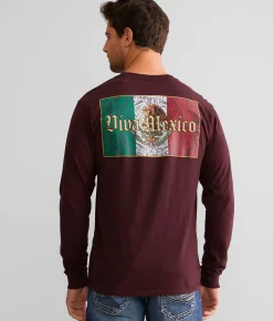 Freedom Ranch Viva Nation T-Shirt Burgundy Hot