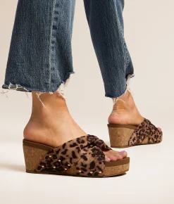 Shoes | Pierre Dumas Vivian Leopard Wedge Sandal Leopard Suede