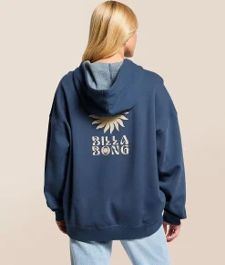 Billabong Vivid Hooded Sweatshirt Crisp Blue Outlet