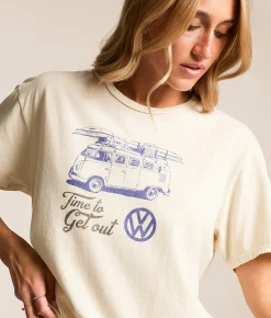 Tops | PHILCOS Volkswagen Time To Get Out T-Shirt Cream