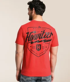 Howitzer Voltage T-Shirt Equestrian Red Crystal Wa Hot
