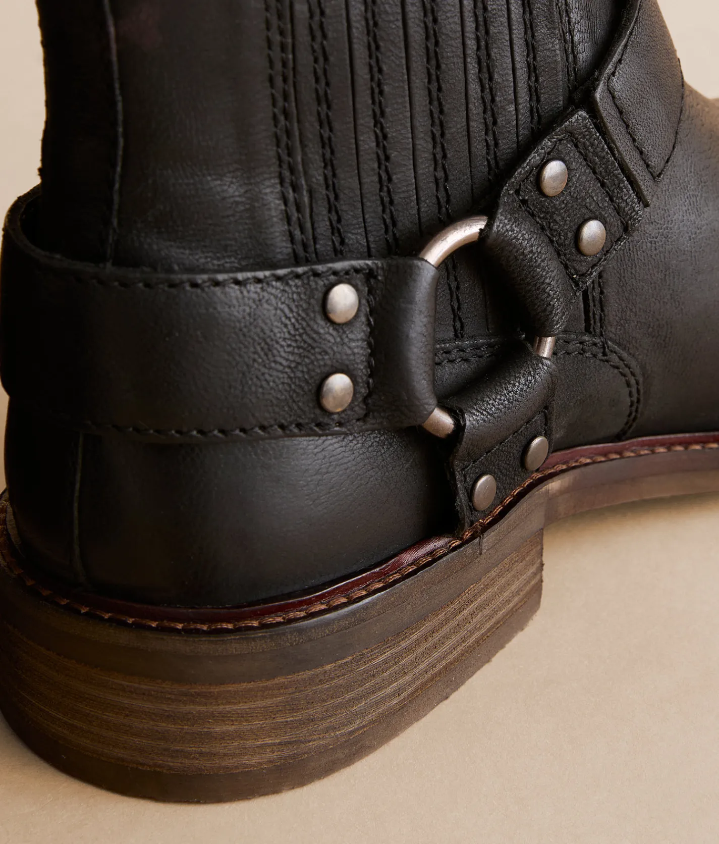 Steve Madden Wabash Harness Leather Chelsea Boot Black Discount