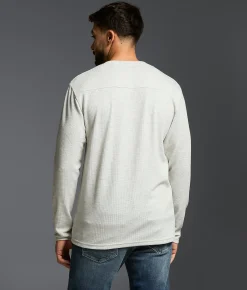 Tops | Outpost Makers Waffle Knit Henley Oatmeal