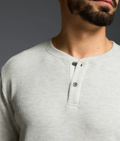 Tops | Outpost Makers Waffle Knit Henley Oatmeal