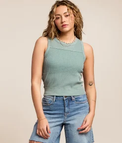 Gilded Intent Waffle Knit Tank Top Trellis Sale