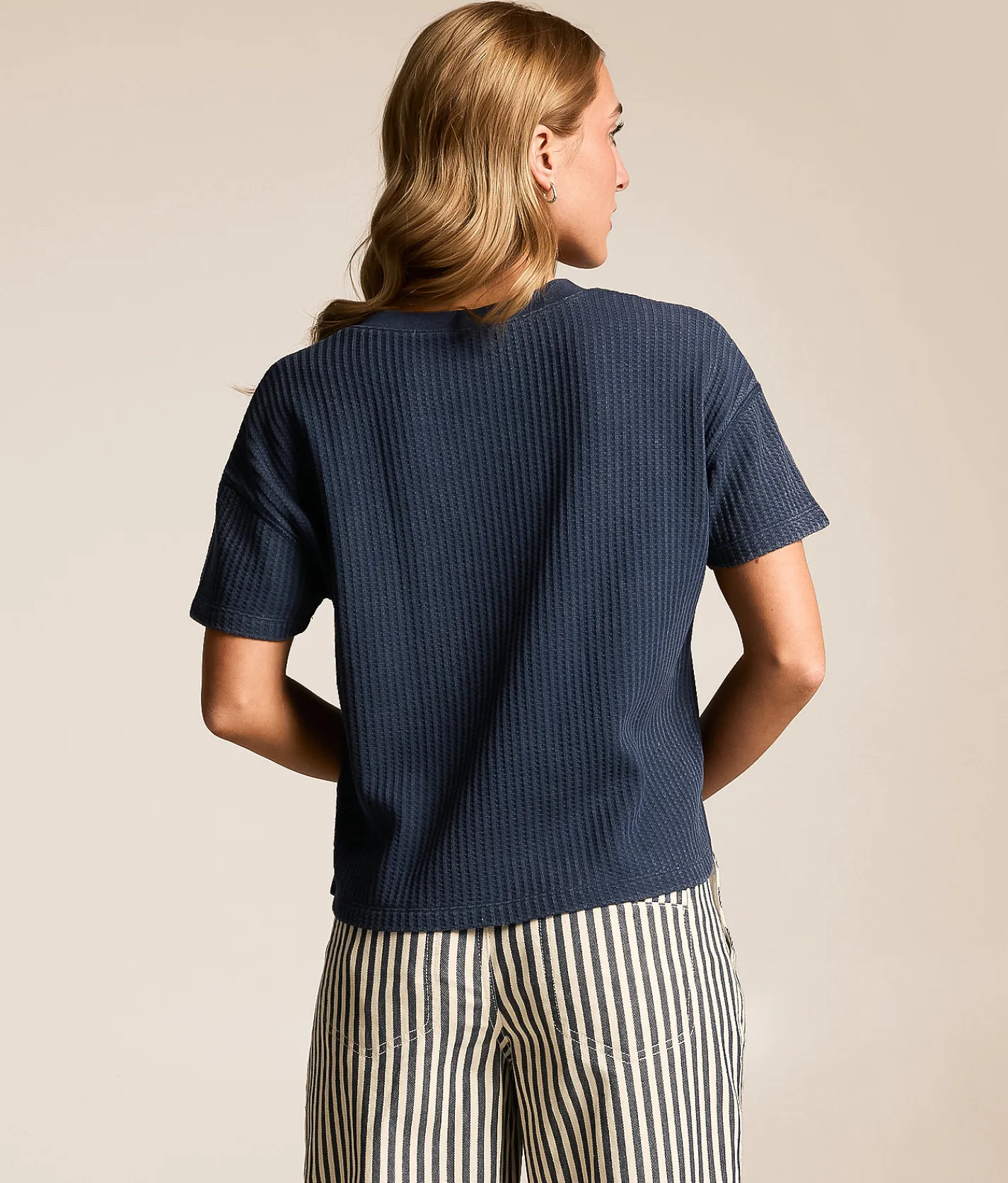 Tops | FITZ + EDDI Waffle Knit Top Mood Indigo