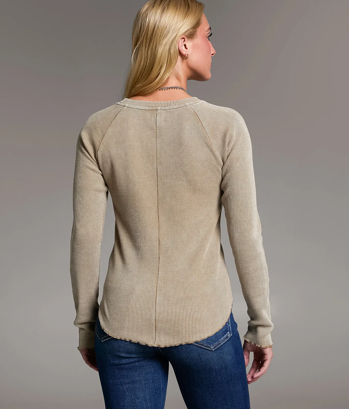 Tops | BKE Waffle Knit Top Greige