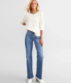 BKE Waffle Knit Top Cream