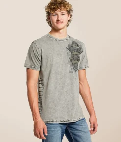 Affliction Wage Chaos Reversible T-Shirt Chinchilla Black Lava Tin Hot