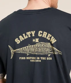 Salty Crew Wahoo Stamp Vintage T-Shirt Vintage Black Clearance