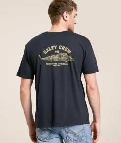 Salty Crew Wahoo Stamp Vintage T-Shirt Vintage Black Clearance