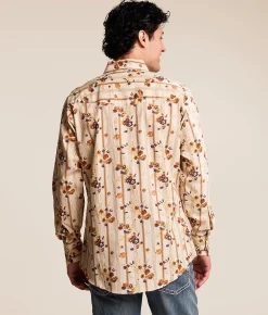 Tops | Ely Cattleman Wallpaper Floral Shirt Ecru