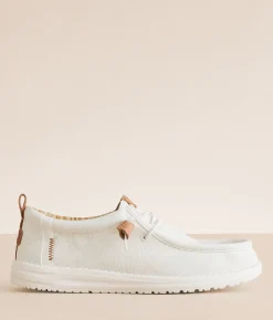 Shoes | HEYDUDE™ Wally Break Almond Shoe Off White