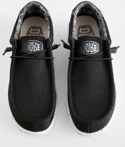 HEYDUDE™ Wally Break Panther Stretch Shoe Black Discount