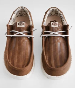 Shoes | HEYDUDE™ Wally Embossed Flag Shoe Brown