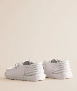 HEYDUDE™ Wally Funk Break Patriotic Shoe White Grey