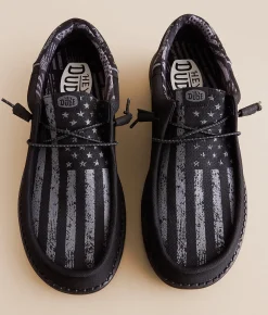 HEYDUDE™ Wally Funk Break Trust Shoe Black Grey Hot