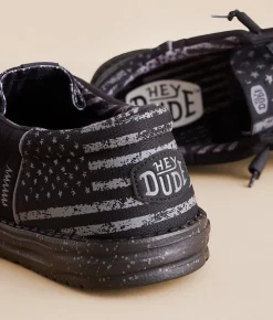 HEYDUDE™ Wally Funk Break Trust Shoe Black Grey Hot