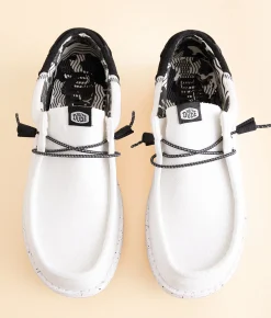 Shoes | HEYDUDE™ Wally Funk Domino Shoe White Black