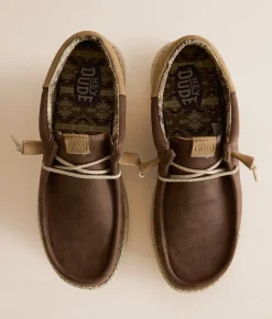 HEYDUDE™ Wally Funk Geo Blanket Shoe Dark Brown New
