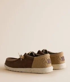 HEYDUDE™ Wally Funk Geo Blanket Shoe Dark Brown New