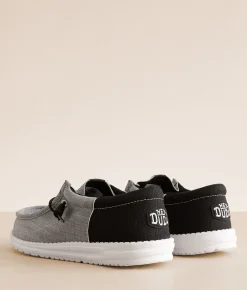 HEYDUDE™ Wally Funk Heron Shoe Grey Black Outlet
