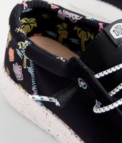 Shoes | HEYDUDE™ Wally Funk Neon Tropical Shoe Black