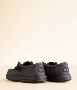 HEYDUDE™ Wally Funk Surfer Shoe Grey Black Discount