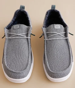 HEYDUDE™ Wally Hey2O Mesh Shoe Monument Grey Dawn Blue Hot