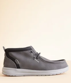 HEYDUDE™ Wally Mid Gripr Classic Shoe Grey Black Best