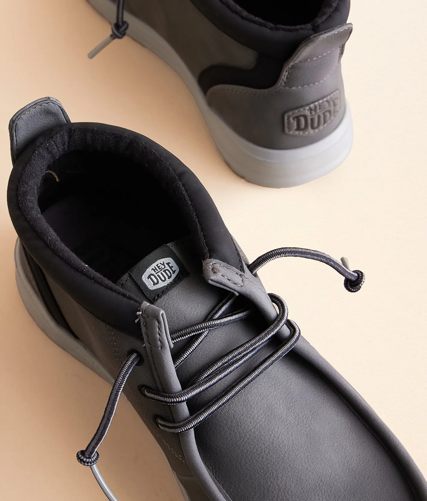 HEYDUDE™ Wally Mid Gripr Classic Shoe Grey Black Best