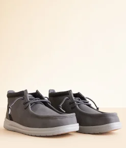 HEYDUDE™ Wally Mid Gripr Classic Shoe Grey Black Best