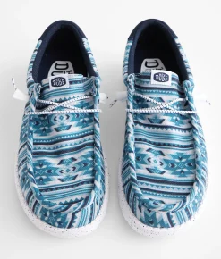 HEYDUDE™ Wally Navy Blanket Shoe Navy Multi Best