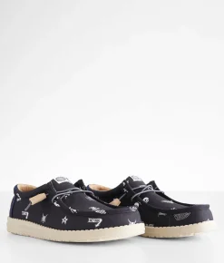 HEYDUDE™ Wally Stars N Skulls Shoe Black Outlet