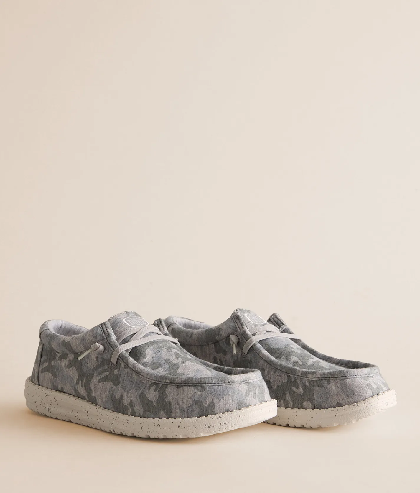 HEYDUDE™ Wally Stretch Jersey Camo Shoe Light Grey Multi Clearance