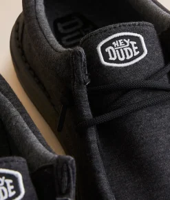 Shoes | HEYDUDE™ Wally Stretch Jersey Shoe Heathered Black Black