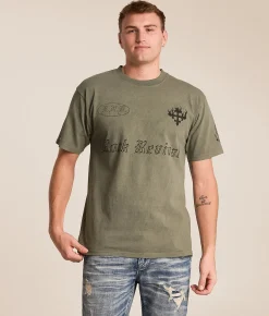 Tops|Graphic T-Shirts | Rock Revival Ward T-Shirt Mash Green