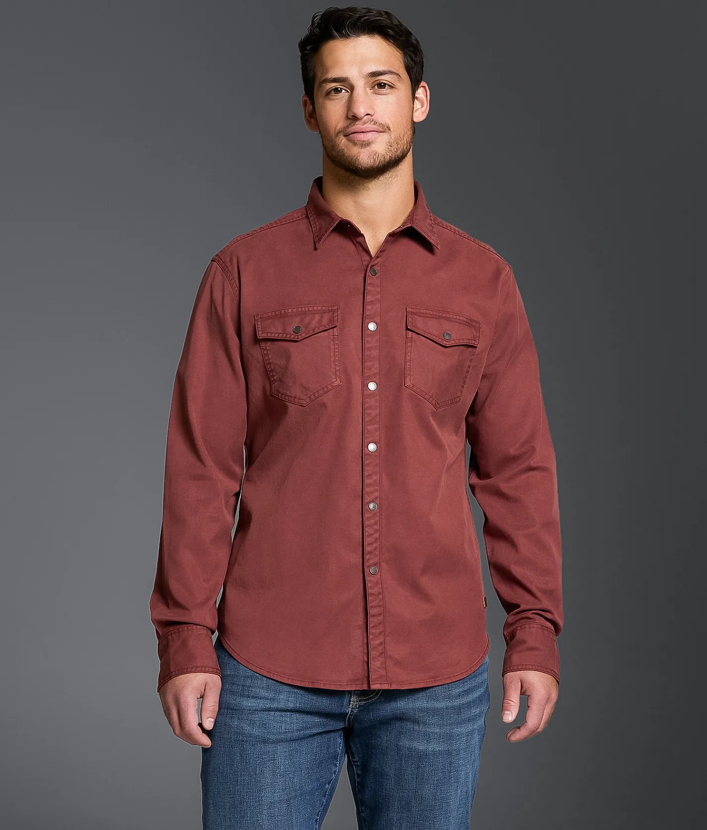 Outpost Makers Washed Athletic Stretch Shirt Green Sale