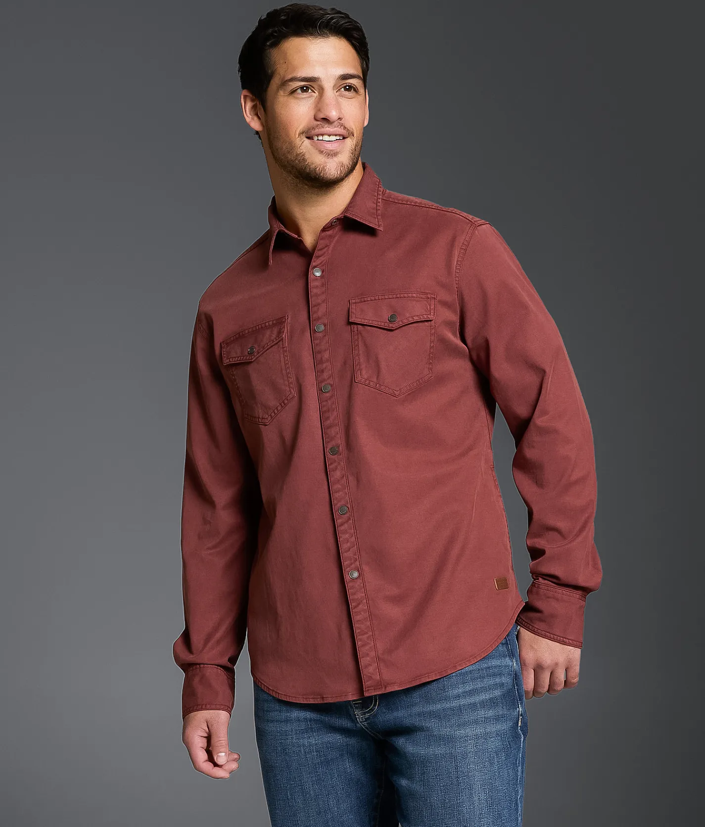 Outpost Makers Washed Athletic Stretch Shirt Green Sale