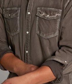Tops | BKE Vintage Washed Athletic Stretch Shirt Turkish Coffee