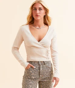 Tops | Gilded Intent Washed Buckle Top Birch