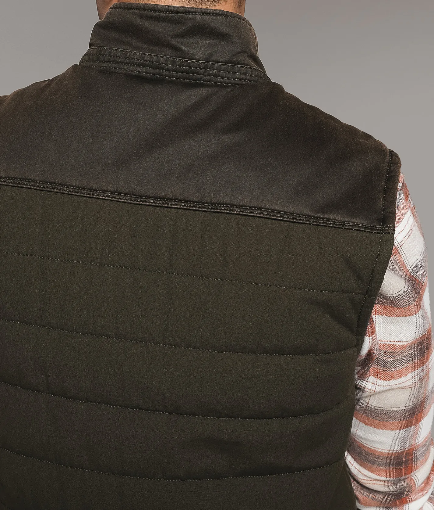 Coats & Jackets | BKE Washed Canvas Vest Green Brown