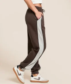 Gilded Intent Washed Color Block Jogger Chocolate Martini Outlet