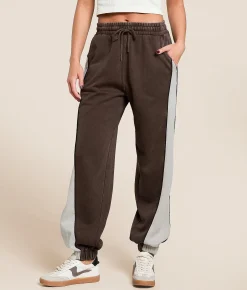 Gilded Intent Washed Color Block Jogger Chocolate Martini Outlet
