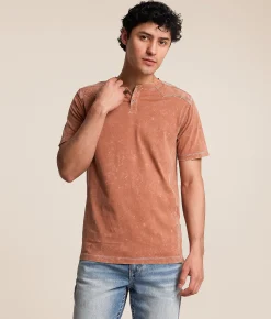 Buckle Black Washed Henley Rust Sale