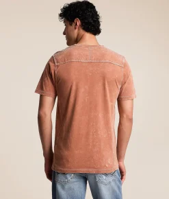 Buckle Black Washed Henley Rust Sale