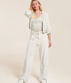 Gilded Intent Washed Knit Cropped Hoodie Stone Tile Online