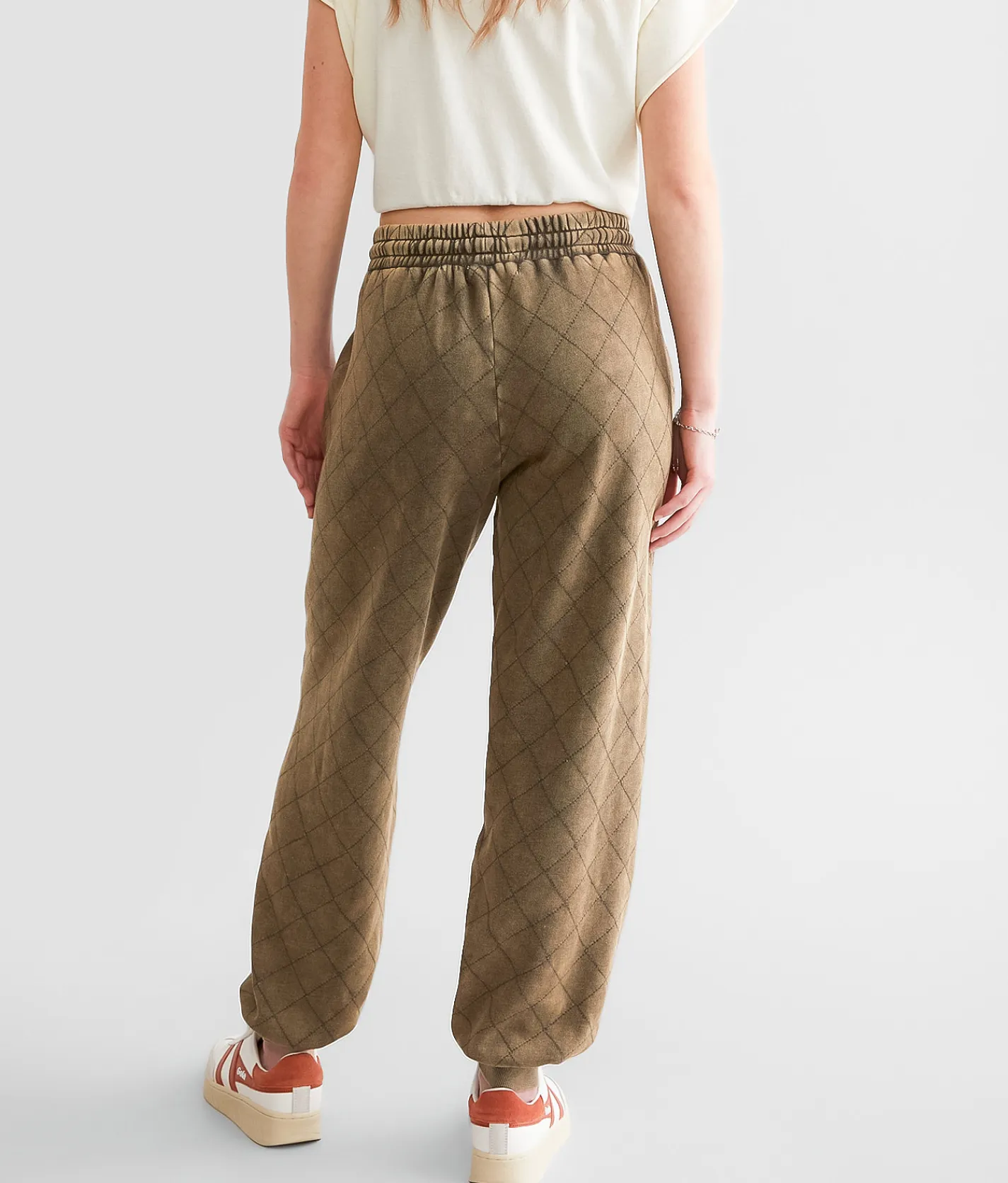 Bottoms|Activewear | Gilded Intent Washed Knit Joggers Washed Olive