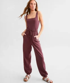 BKE Washed Knit Jumpsuit Polignac Clearance
